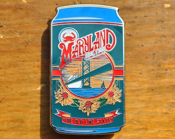 Maryland Pride Beer Can - Hard Enamel Pin