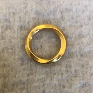 Recycled Irregular Gold plated band Ring, Gold band ring, Chunky gold statement ring