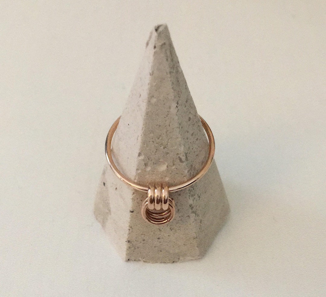 Rose Gold Plated Stacking Ring. Gold Minimalist Stacking Ring Etsy