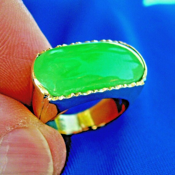 Genuine Earth mined Jade Antique Ring Unique Desi… - image 5