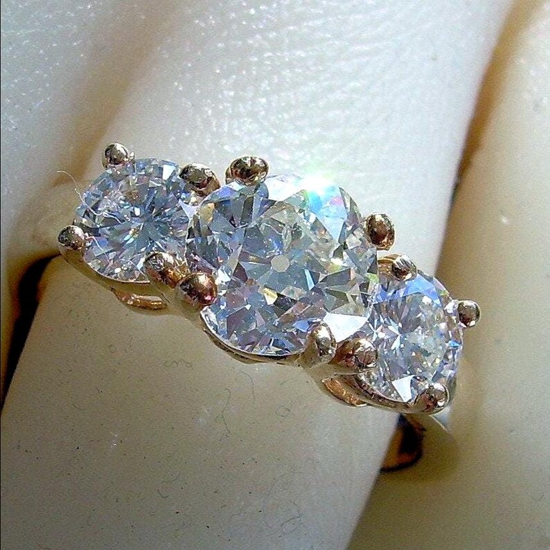 Earth mined Diamond Cushion cut Deco Engagement Statement Ring 14k. Natural Diamond Vintage 14k Solid Gold Hand Made Bridal Woman Marriage