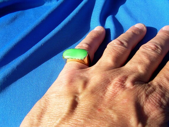 Genuine Earth mined Jade Antique Ring Unique Desi… - image 7