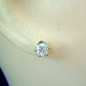 Handmade Diamond Stud Earrings: 0.71 Carat, 14k White Gold Solitaire
