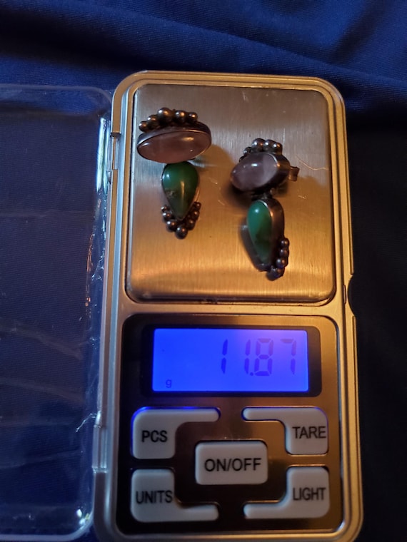 Solid Sterling Silver 925 Rose Quartz Chrysoprase… - image 5