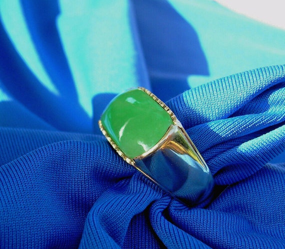 Genuine Earth mined Jade Antique Ring Unique Desi… - image 8