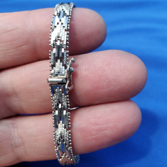 Woven Solid Sterling Silver 925 Braided Bracelet … - image 4