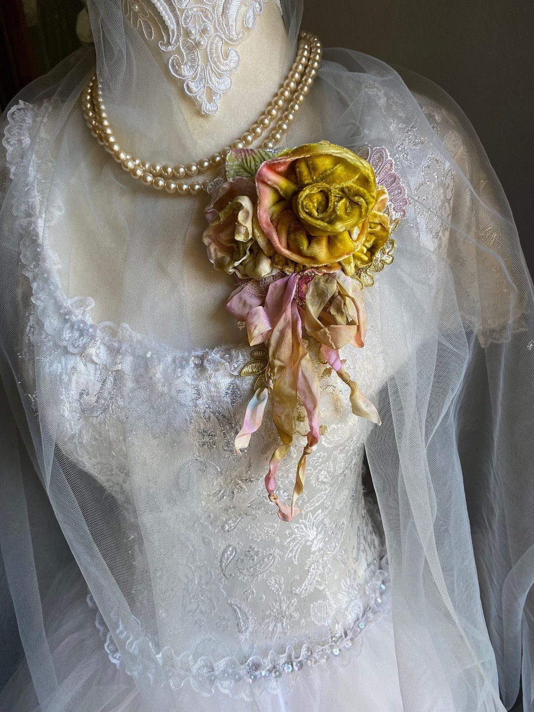 Shabby Pink Rose Pin Velvet Rose. Hand Dyed Velvet Floral Etsy