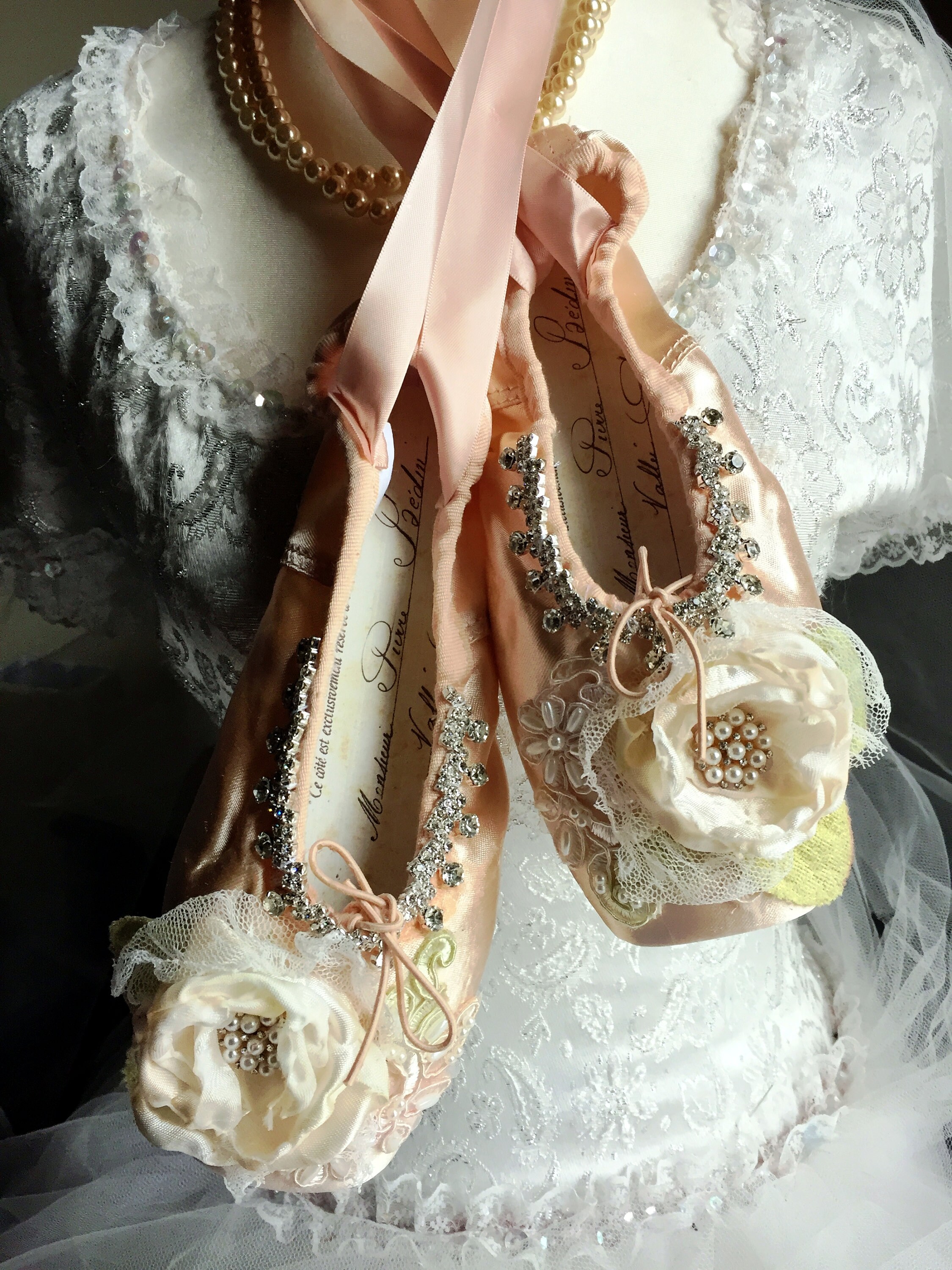 Embellished ballet shoes fantasy ballet shoes altered ballet Etsy