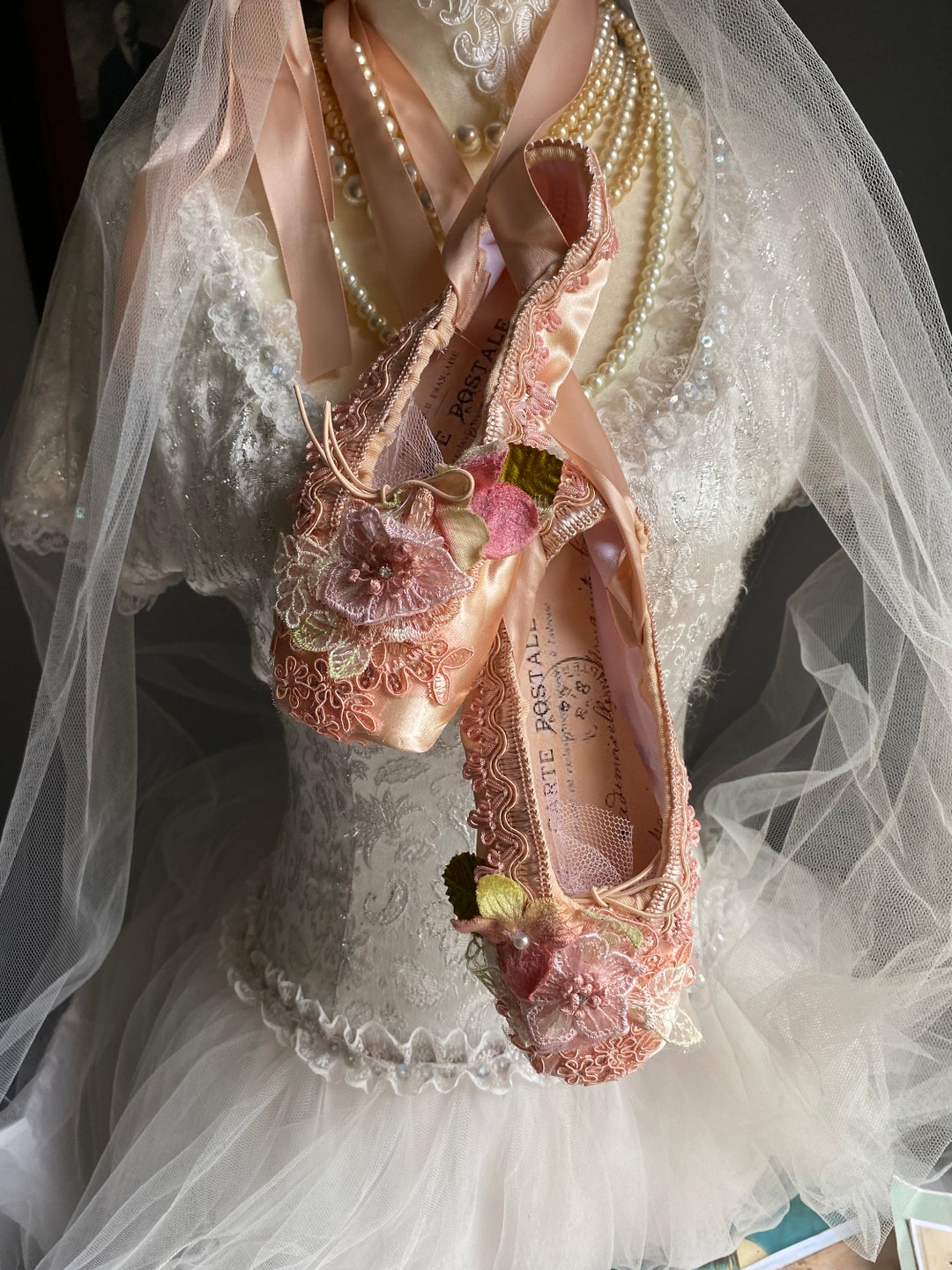 Embellished Ballet Shoes, Fantasy Ballet Shoes, Altered Ballet Shoes