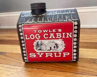 Banque d'étain de sirop pour cabane en rondins de Towle (1979)