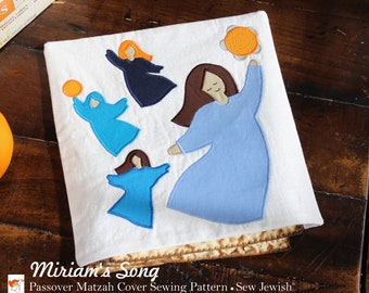 Passover Matzah Cover Sewing Pattern - Miriam's Song - PDF Sewing Pattern for Immediate Download - Passover Seder - Pesach Matzah Cover