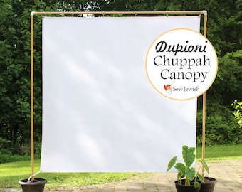 Wedding Chuppah Canopy - Dupioni - Washable - Wedding Huppah Canopy - Jewish Wedding Canopy - White Wedding Chuppah Canopy- Custom Size