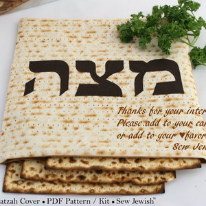 Matzah Cover Sewing Pattern, Passover Sewing Pattern, Jewish Sewing Pattern, Passover Seder Decor, Digital PDF Sewing Pattern to Download image 9