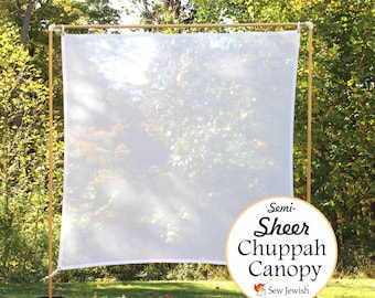¡Nuevo! Dosel semitransparente para jupá de boda - Dosel blanco para jupá - Dosel para bodas judías - Bodas al aire libre - Tamaños personalizados - Hecho a medida