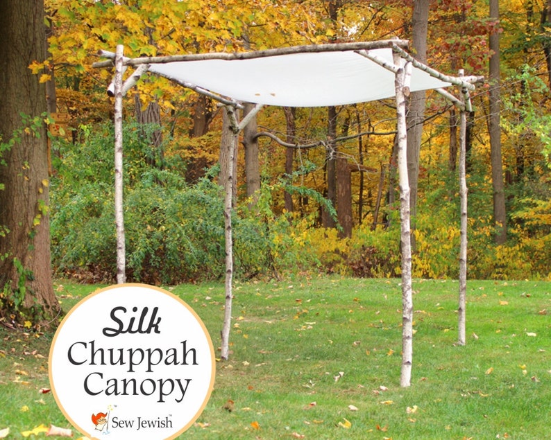 white chuppah canopy