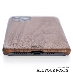 iPhone Wood cover, Walnut Wood Unique phone cases, for iPhone 13 12 11 X SE plus max mini pro, Rustic iPhone cover, Wood protective case image 4