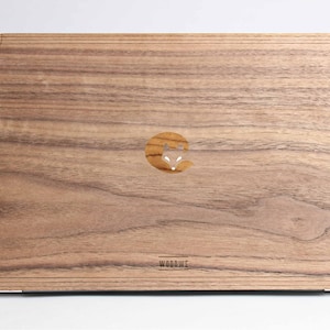 Sleepy Fox Walnut Wood Mac book Skin for Pro Air 11, 12, 13, 14, 15, 16 inch, Macbook air 13 inch cover, Woodland Macbook Pro 15 Skin