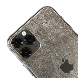 Real Slate Stone Iphone Skin, Silver Gray Stone Natural Phone Sticker, back cover for iPhone 5 6 7 8 SE X 11 12 13 Pro Max Plus Mini