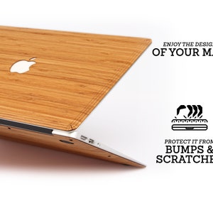 Mac book Wood Skin Mac Air Pro 11 12 13 14 15 16 inch Bamboo MacBook Wood Cover Mac book Pro Retina Touchbar skin wood image 4