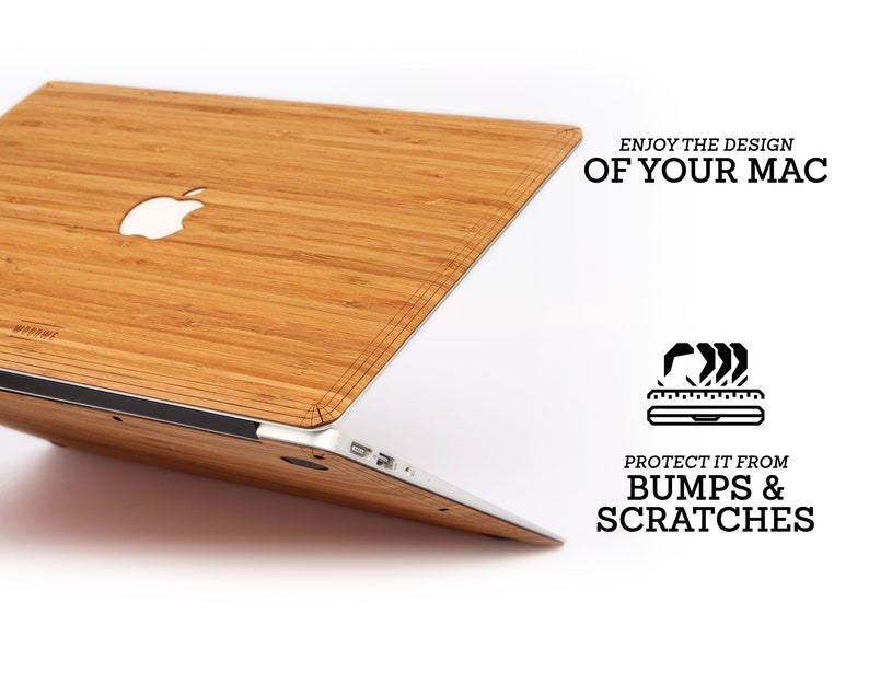 Mac book Wood Skin Mac Air Pro 11 12 13 14 15 16 inch Bamboo MacBook Wood Cover Mac book Pro Retina Touchbar skin wood image 4