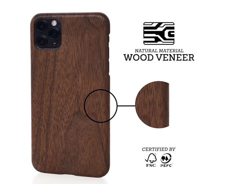 iPhone Wood cover, Walnut Wood Unique phone cases, for iPhone 13 12 11 X SE plus max mini pro, Rustic iPhone cover, Wood protective case image 5