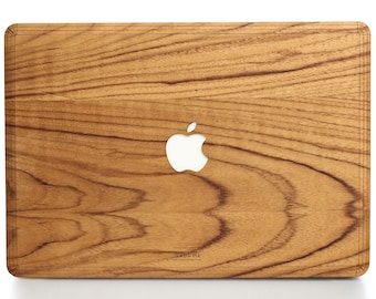 Macbook Wood Skin for Apple Mac Air Pro 11 12 13 14 15 16 inch, Macbook Pro Skin Anniversary gift for her, Premium Teak Wood Macbook Sticker