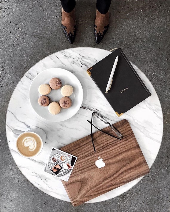 Wolf in the Woods Walnut Wood Macbook Wood Cover Mac Skin for gift for Apple Mac Air Pro 11 12 13 15 16 inch Minimal