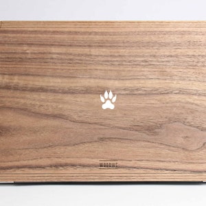 Wild Paw - Macbook Pro Wood Cover for Apple Mac Air Pro 11 12 13 14 15 16 inch, Walnut Wood Macbook cover, Macbook air 13 inch skin