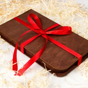 Confezione REGALO per Iphone Case per Iphone 5 6 7 8 SE X 11 12 13 Pro Max Plus Mini – Scatola regalo in legno naturale - regalo