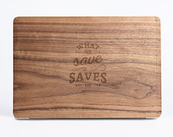 Macbook Pro Wood Cover, Saves Us Walnut Wood Mac book Skin for Pro Air 11 12 13 14 15 16 inch, Sustainable products, Wooden Macbook skin