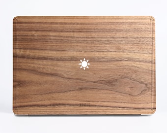 Mac Wood Cover for Apple Mac Air Pro 11 12 13 14 15 16 inch, Walnut Wood Macbook Pro 16 Skin, Natural Wood Laptop decal Gift idea, Sticker