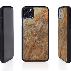 Natural Stone Iphone Bumper Case Dark Black Iphone X Case Etsy