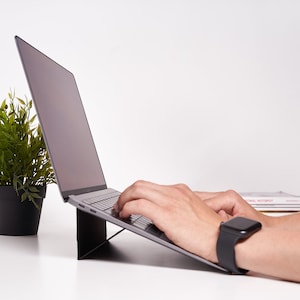 Foldable Laptop Stand: Minimalist Portable MacBook Holder