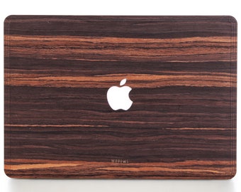 Macbook Wood Skin for Air Pro Air 11 12 13 14 15 16 inch - Mac book Skin - Ebony Real Wood Mac Cover - Macbook Pro Skin Wood - Mac Decal