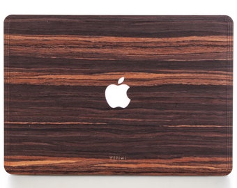 Macbook Wood Skin for Air Pro Air 11 12 13 14 15 16 inch - Mac book Skin - Ebony Real Wood Mac Cover - Macbook Pro Skin Wood - Mac Decal