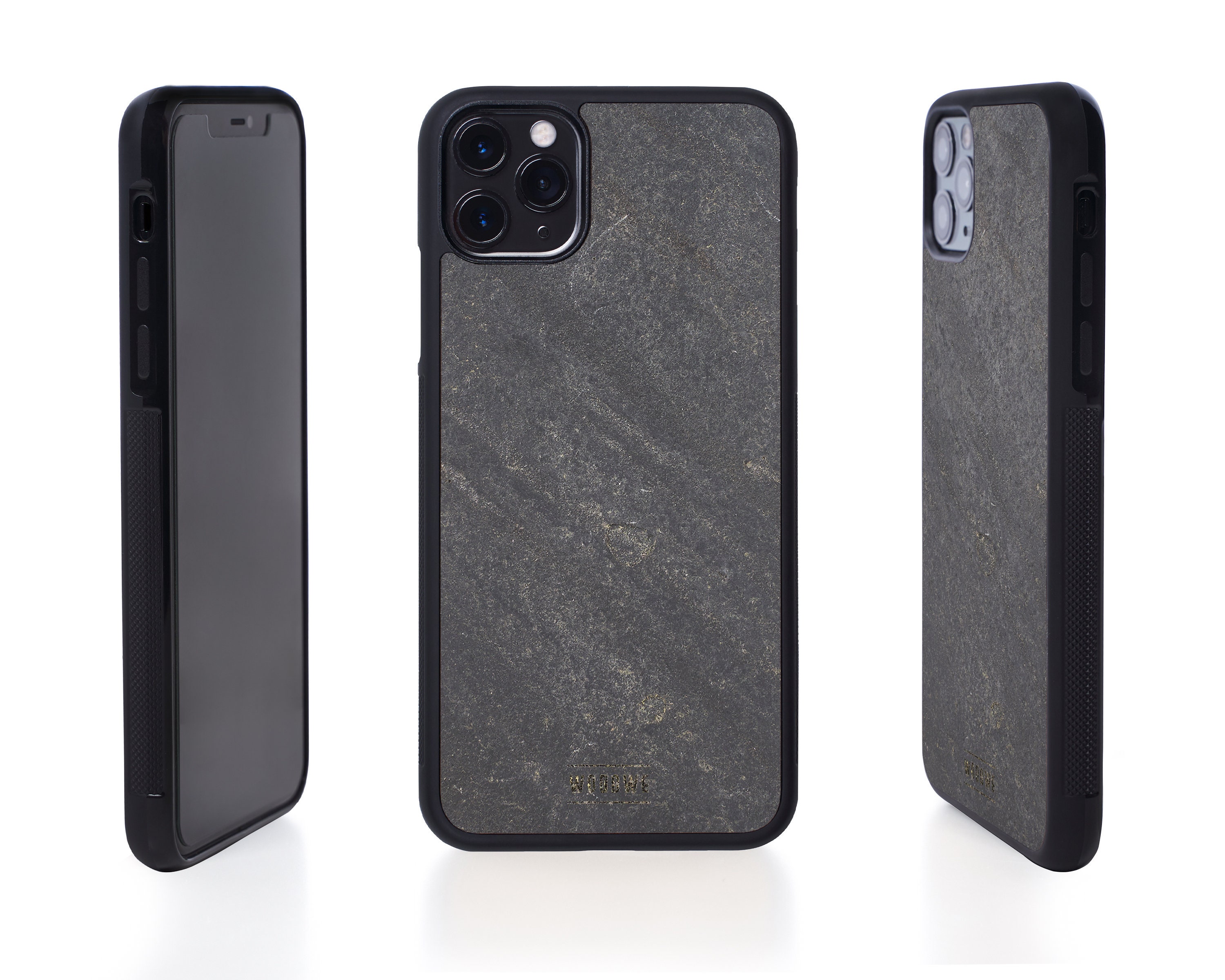 Natural Stone Iphone Bumper Case Dark Black Iphone X Case Etsy