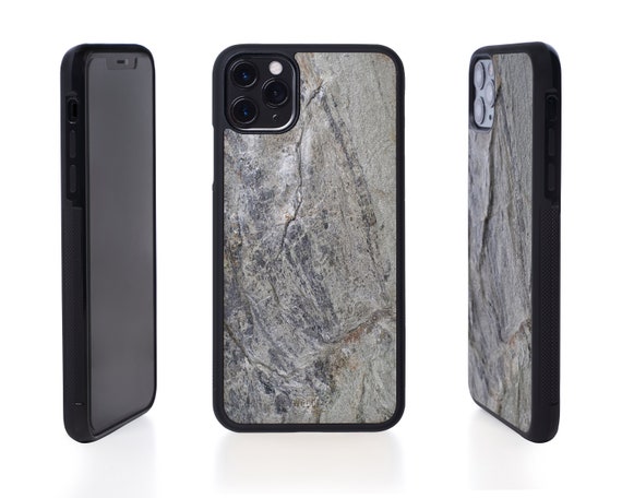 Natural Stone iPhone Case, Unique phone cases, Silver WOODWE Protective Hard Shell for iPhone 5 7 8 SE X 17 12 13 14 15 16 Pro Max Air Mini
