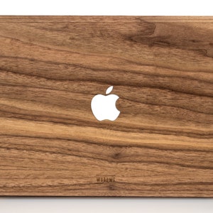 Macbook Protective Wood Case, Premium case for Apple Mac Air Pro 11 12 13 15 inch, Walnut Wood Macbook cover, Luxury 5th Anniversary gift