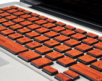 Real Wood Macbook Keyboard Skin: Padauk Wood, Apple Air/Pro