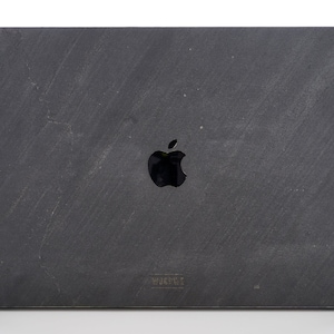 Real Slate Stone Macbook Skin Cover / For Macbook Air Pro 11 12 13 14 15 16 inch / Dark Black Color Skin Sticker Decal for Mac book
