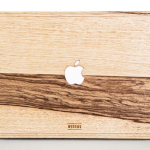 Veneer wood Macbook skin, Black Frake skin for Mac Air Pro 11 12 13 14 15 16 in, Macbook Wood Case, Unique Wooden gift, Premium case