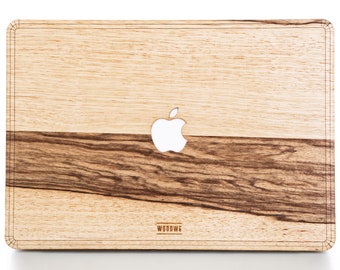 Veneer wood Macbook skin, Black Frake skin for Mac Air Pro 11 12 13 14 15 16 in, Macbook Wood Case, Unique Wooden gift, Premium case