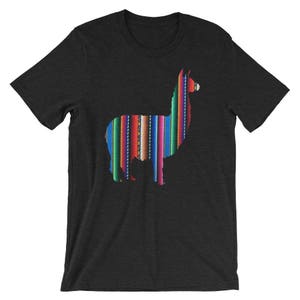 Llama Shirt Ethnic Native Textile Graphic Short-Sleeve Unisex T-Shirt