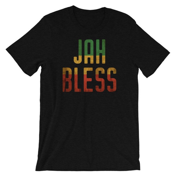 Jah Bless Rasta Graphic Short-Sleeve Unisex T-Shirt