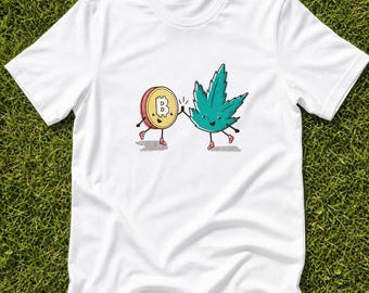 Bitcoin Cannabis Rebels And Outlaws Short-Sleeve Unisex T-Shirt