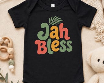 Jah Bless Reggae Newborn Pastel Graphic Baby short sleeve one piece