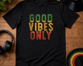 Good Vibes Only Rasta Reggae Roots Short-Sleeve Unisex T-Shirt