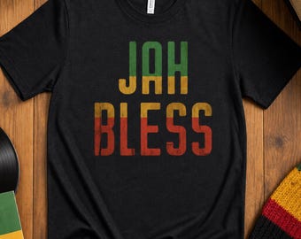 Jah Bless Rasta Graphic Short-Sleeve Unisex T-Shirt Reggae Music Love