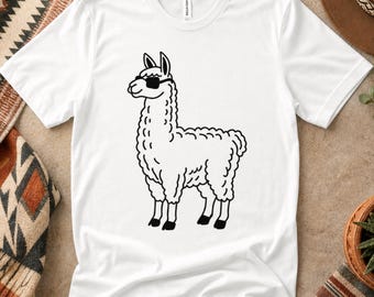 Andean Llama Chillin T-Shirt: Farm Animal Design, Unisex Apparel