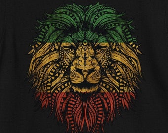 Rasta Lion Roots Rock Reggae Short-Sleeve Unisex T-Shirt